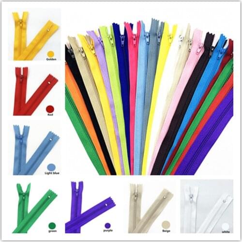 10pcs 8inch(20Cm) Nylon Coil Zippers for Tailor Sewing Crafts Nylon Zippers Bulk 20 Colors