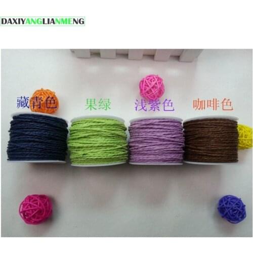 17pcs mix 17colors in 30m/pc Twisted paper rope paper string Hand DIY braided rope. Baking packing Gift box of the rope