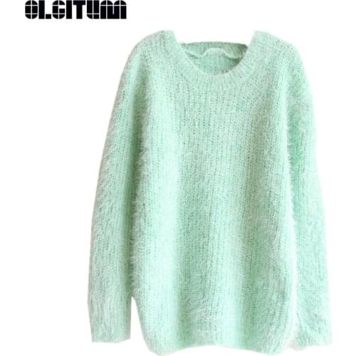 2020 Hot Autumn Winter Womens Round Neck Sweater Women Hedging Loose Pullover Casual Sweater Cheap Wholesale DropShipping SW318