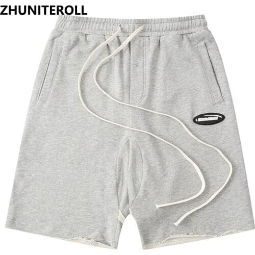 2021 Fashion Solid Men Streetwear Shorts Kanji Striped Pocket Hip Hop Harajuku Cotton Jogger Shorts Summer Track Short Sweatpant