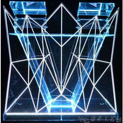 2018 High Quality Night Bar Acrylic LED RGB Light Counter Designs, Led Color Changing Light Table Custom DJ Booth for Sale