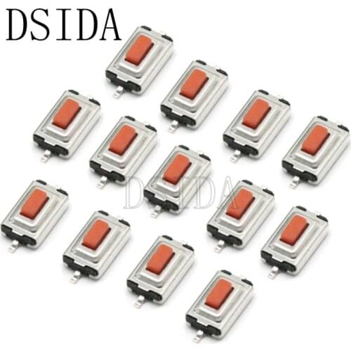 50Pcs/lot 3*6*2.5mm 3*6*2.5H 3x6x2.5mm SMD Red Push Button Switch Microswitch Tact Switch For PCB