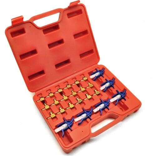 24pcs Car Diesel Injector Fuel Flow Cylinder Common Rail Diagnostic Test Adapter Tool Kit AT2003A
