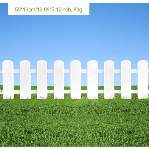 White Protective Fence PVC Garden Fence DIY Detachable Spliced Picket Modern Terrace Yard Decoration Weatherproof Outdoor Fence