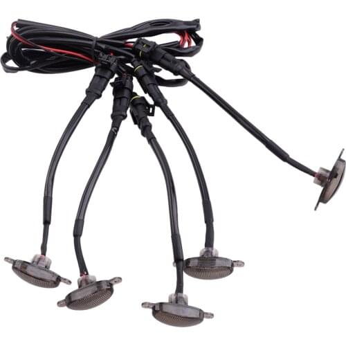 Smoked Lens Front Grille Amber LED Light Lamp Car Fit for Toyota Tundra 2008 2009 2010 2011 2012 2013-2019 2020