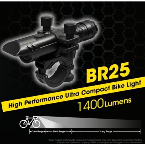 Original Nitecore BR25 Bike Light Luminus SST-40-W 1400LM Multifunctional Ortable Bicycle Light with NL2150R Battery for Camping