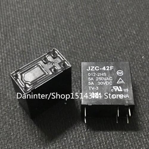 JZC-42F 012-2HS JZC-42F-012-2HS JZC-42F HF42F 5A 250VAC 6PIN Brand new 5pcs-10pcs/LOT aliexpress