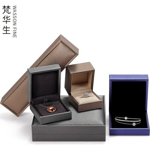 New PU Proposal Ring Box Pendant Necklace Set Storage Box Jewelry Gift Packaging Box