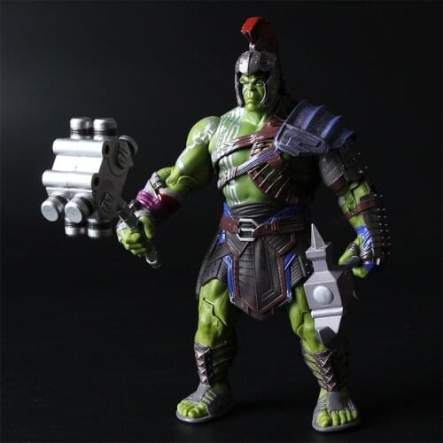Avengers Marvel Thor 3 Ragnarok Action Figure Hammer Battle Axe Gladiator Hulk BJD Model Toy 20cm