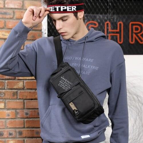 New Waterproof Nylon Waist Bag For Men Multi-function Anti-theft Belt Fanny Pack Trend Messenger Shoulder Bags Male Chest Pocket