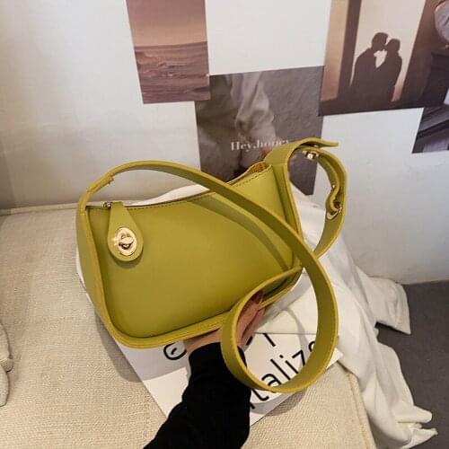 2021 New Luxury Womens Shoulder Bag Evening Soft Solid Simple PU Leather Korean Bolsas Designer Female Crossbody Messenger Bags