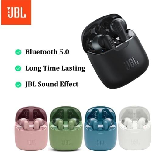 Official JBL TUNE 220TWS Wireless Earphones JBL T220TWS Stereo Earbuds Bass Sound Headphones Headset With Mic