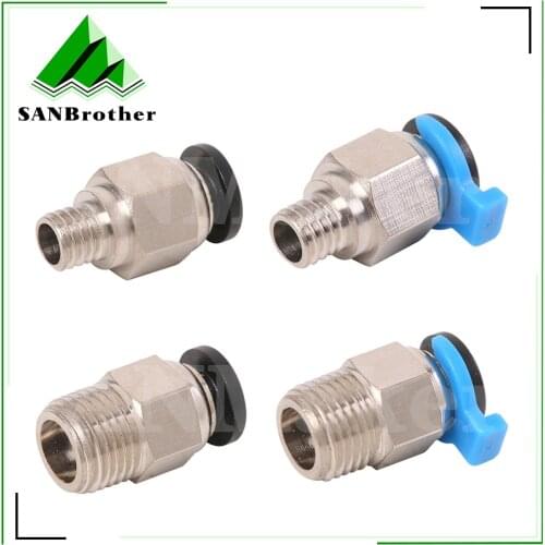 Pneumatic Connectors Bowden Extruder V6 V5 J-head Hotend for OD 4mm PTFE Tube Quick Coupler j-head Fittings 3D Printer Parts