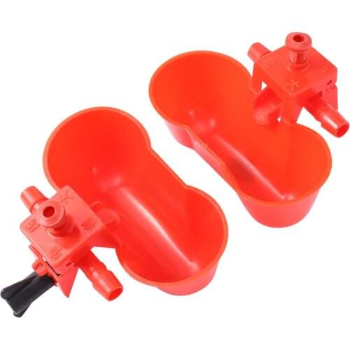 Bird Dringking Bowls Water Drinker for Pigeon Quail Automatic Chicken Drinking double Cups with Screws Bird Feeder Tools 5 Pcs