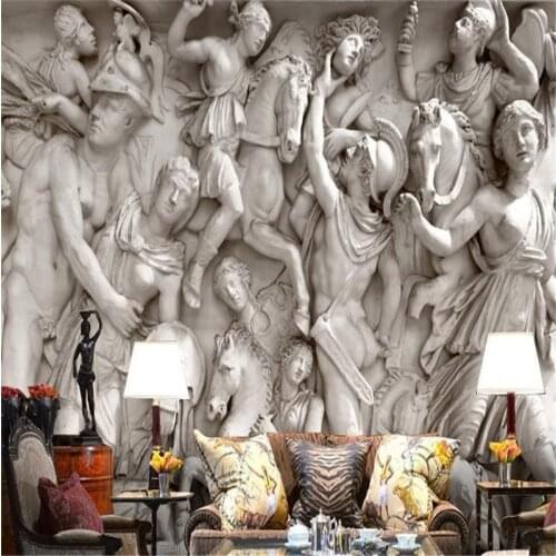 Beibehang Custom photo 3D European Roman statues art wall paper restaurant retro sofa backdrop 3d wallpapers 3d mural wallpaper