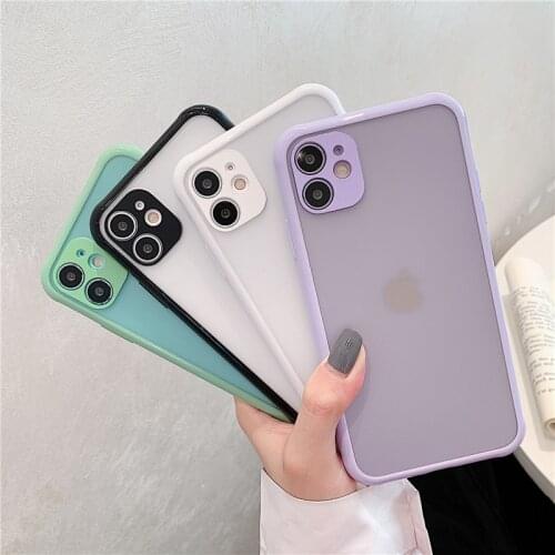 Transparent color photo frame protection shockproof soft hard case for iphone 11 Pro Max X XS XR 7 8 Plus SE 2020 cover coque