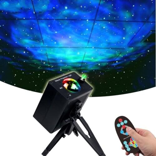 Remote Control Colorful LED Laser Starry Sky Light Water Lines Disco Party Laser Light Christmas KTV Auto Sound Play Stage Light