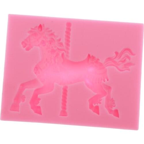 Carousel Silicone Mold Mousse Cake Bread Resin Mould DIY Horse Craft Mold