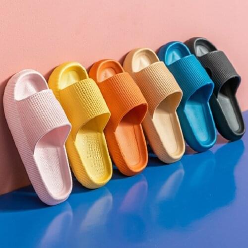 Summer Slippers Women Thick Platform, Couples Fashion Anti-slip Slipper Indoor Bathroom, Beach Leisure Soft Sole Slides