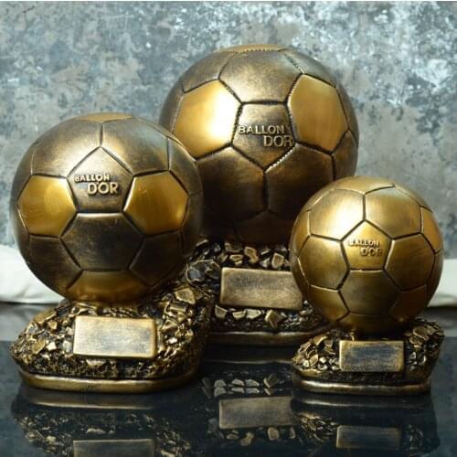 World Cup Football ballon DoR trophy golden ball MVP Trophy Final Shooter Players Electroplated Golden ball cup Award free print