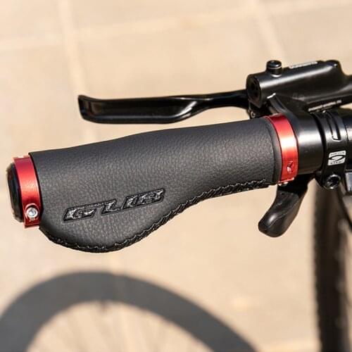 GUB Bicycle Grips Fiber Leather Handlebar Grips With Aluminum Lock Ultraight MTB Grips Non-slip Shock-absorbing Soft Bike Grips