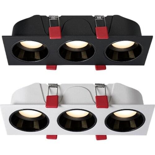 Recessed COB LED Downlight 18W 27W 36W 45W Dimmable 110V 220V Black Spot Light 60° Indoor Ceiling Lamp For Living Room Lighting