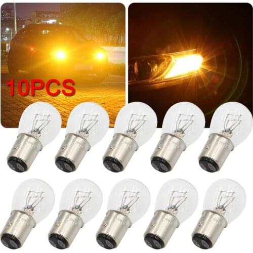 10pcs 1157 BAY15D LED Turn Singal Light Car Boat Reverse Brake Backup Lamp Tail Light Transparent Light Bulb DC12V Accessories