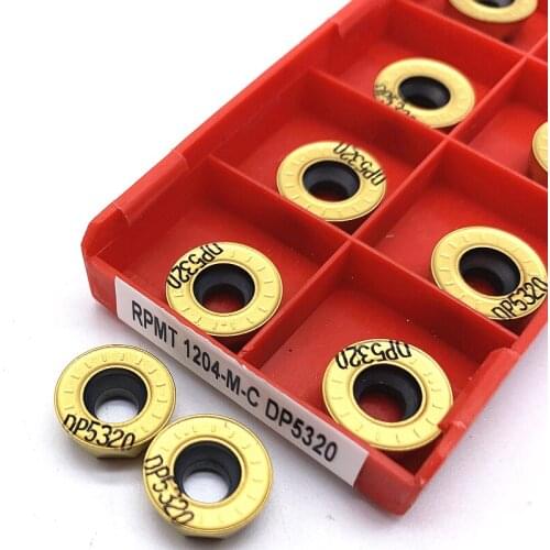 10PCS Lathe toolRPMT1204-M-C DP5320 high quality internal round carbide insert CNC metal turning insert lathe tool parts