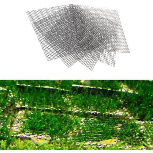 10Pcs Aquatic Moss Wall Floor Mesh Carpet Stainless Steel Fish Tank Wire Mesh Pad Lawn Decor