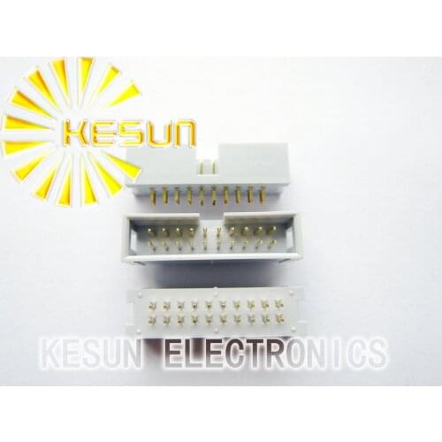 100PCS/LOT Full Gold 3U DC3-20P 2.54mm Straight Male Box Header High quality