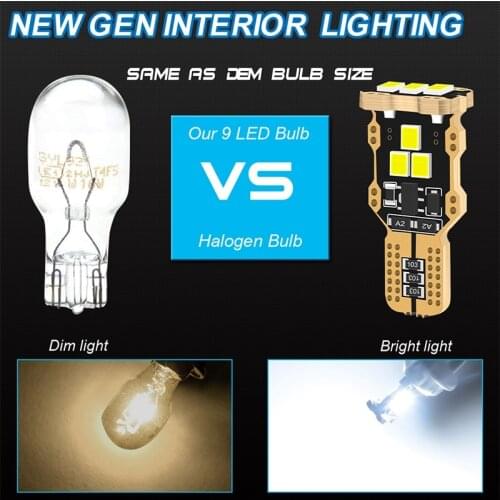 2 Pcs 6000K 921 912 T15 LED Back Up Reverse Light Bulbs Xenon White Led Brake Light Third Brake Light Bulbs Truck Light