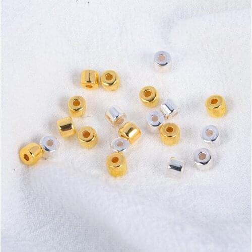 200Pcs Cylinder CCB Spacers Tube Loose Beads For Jewelry Making Supplies Necklace Bracelet Diy Accessories Plastic Charms Beads