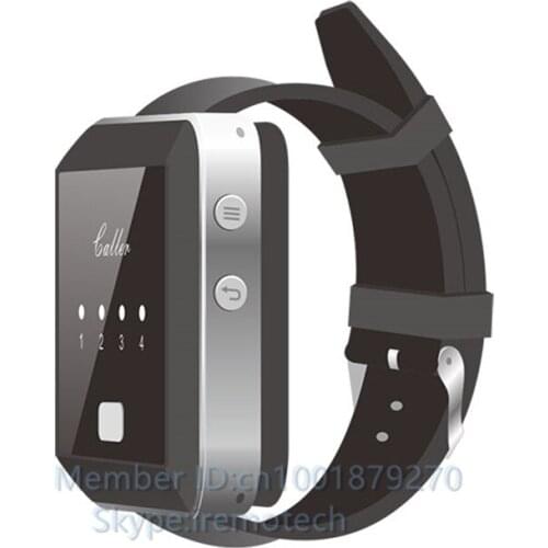 4-channel watch wireless calling receiver host ,black colour,wireless calling system ,for waiter /nurse /emergency call