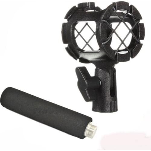 Microphone Shockmount Holder Clip + Foam Handle Grip for microphone