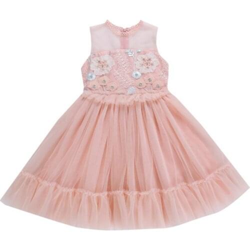 Kids Clothes Girls Elegant Embroidery Mermaid Dress Wedding Party Princess Dress Children Clothes Ball Gown For 4-9T 2 Color