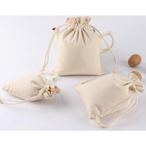 1PCs Jute Linen Drawstring Bag Gift Bag DIY Handmade Natural Jute Bag Pack Christmas Party Wedding Resuable Jewelry Pouch New