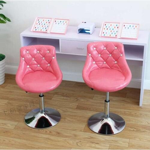 European bar stool chair lift swivel chair bar stool beauty dressing backrest dining chair makeup artist chair