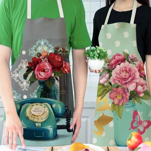 Color printing Color printing aprons for women Woman kitchen apron Apron for hairdresser master apron kitchen apron women Apron
