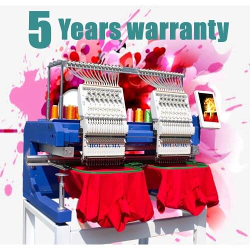 China 10 years service ! Two Heads 15 Color Computerized High Speed Cap Embroidery Machine High Quality Like Tajima Machine
