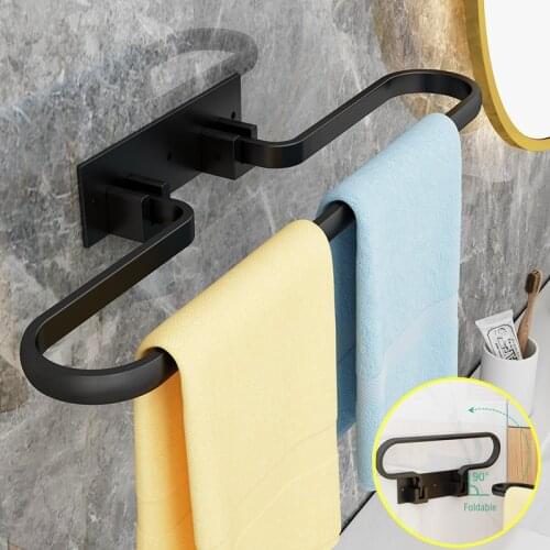 Multifunctional Bathroom Towel Holder Slipper Rack Towel Hanger Wall-Mounted Shoes Storage Rack Organizer