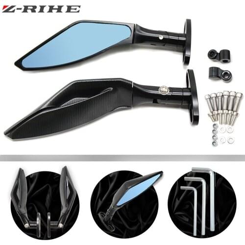 Motorcycle carbon fiber Rearview Mirror Racing Sport Bike Back Side Mirrors for HONDA KAWASAKI YAMAHA DUCATI APRILIA Suzuki