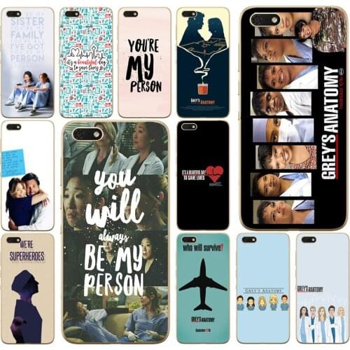 07DD American TV Greys Anatomy Soft Silicone Cover Case for Huawei honor 9 10 Lite 7A 5.45 7a pro 7c 5.7 inch 7x 8x case