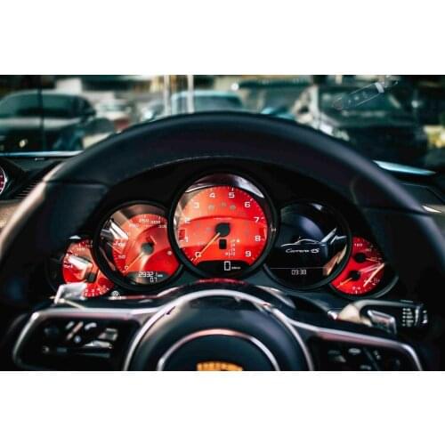 Instrument Cluster Overlay Gauge Face for Porsche 911 Carrera 991/Cayenne 958/Panamera 970 Retrofit 330KM/H
