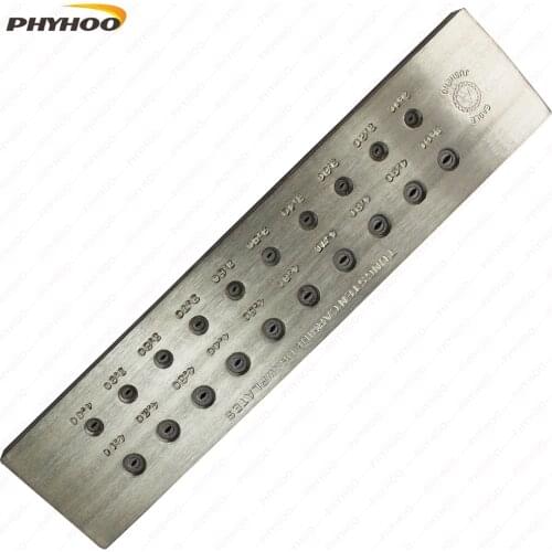 Oval 75% Shape Tungsten Carbide Wire Drawplates,Hole Size 3.10-5.00mm,hole number 20,Fineness Dies Set,Jewelry Making Tool Model