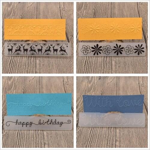 Animal Flower Plastic Embossing Folder Stencil Template For Scrapbooking Paper Birthday Card Decoration