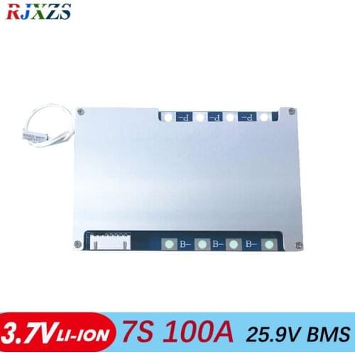 7S 100A 25.9V 29.4V li-ion BMS PCM battery protection board bms pcm with balancing for LicoO2 Limn2O4 24V li battery