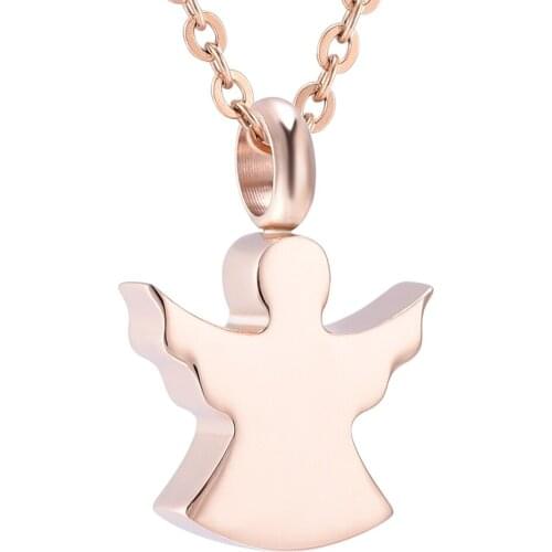 MiniCremation Eternity Keepsake Pendant Jewelry Memorial Jewelry Stainless Steel Litter Angel Funeral Ash Urn Necklace Pendant