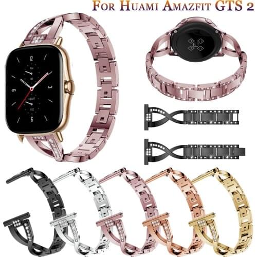 New Stainless Steel Strap For Huami Amazfit GTS 2 / Mini Smart Watch Band Sport Bracelet For Xiaomi Amazfit Bip S/U / Pro / GTR