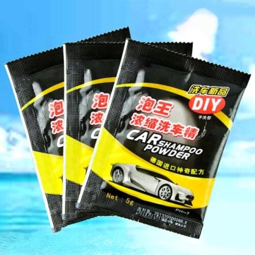 Car Wash Shampoo Powder Universal Cleaning Car Shampoo 5Pcs Multifunctional Cleaning Tools