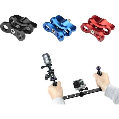 Ball Clamp for Underwater Photography Butterfly Clip Triple Clamp Mount Adapter for Gopro Camera Bracket Holder
